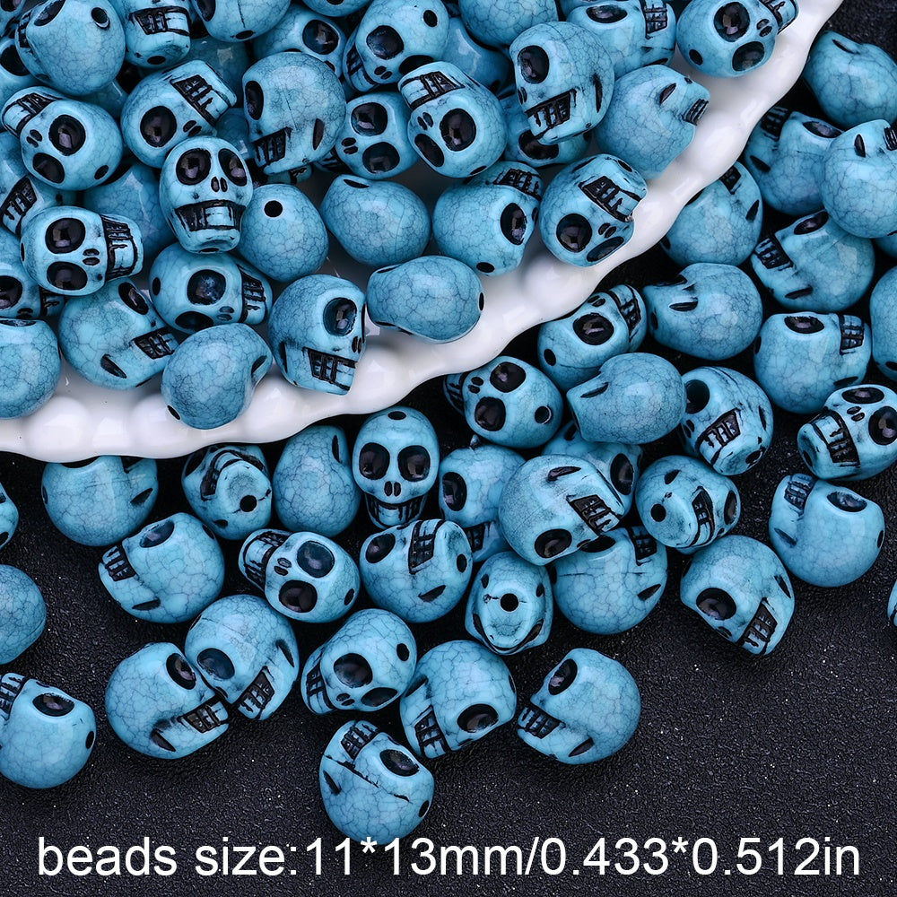 11x13mm Halloween Skull Acrylic Beads