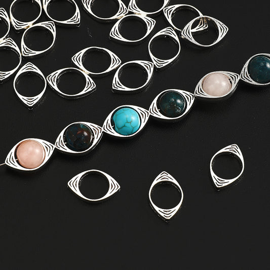 30pcs Alloy Devil's Eye Spacer Beads