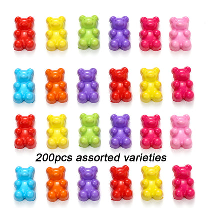 Assorted Bear Acrylic Jewelry Beads