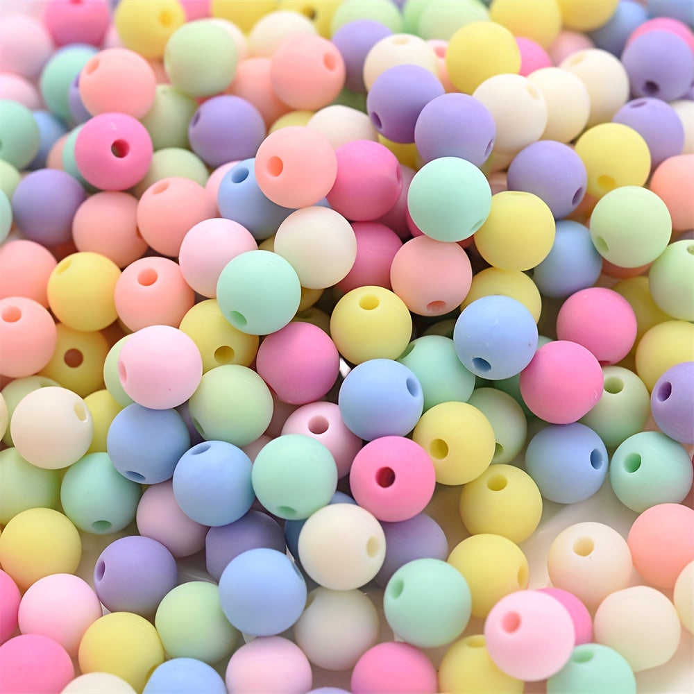 Matte Round Acrylic Beads
