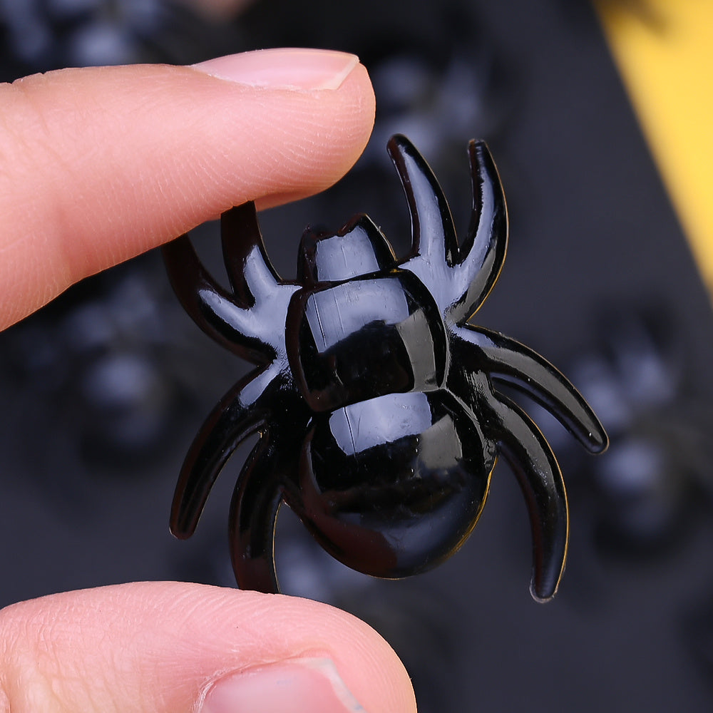 28x31mm Halloween Black Spider Acrylic Beads