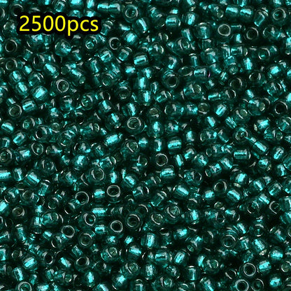 2500pcs/set 1.5mm Shiny Glass Seed Beads