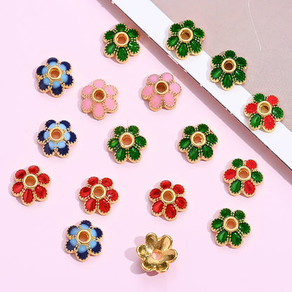 7mm Alloy Flower Cap Beads