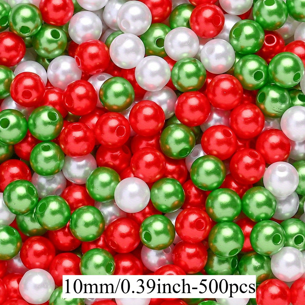 Christmas Imitation Pearl Acrylic Beads