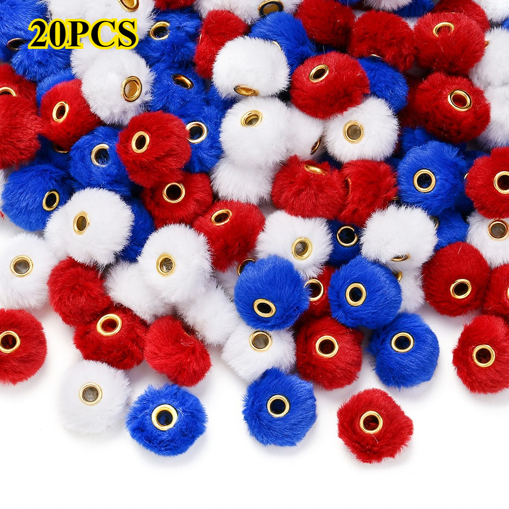 20pcs/set 20mm Independence Day Large Hole Beads