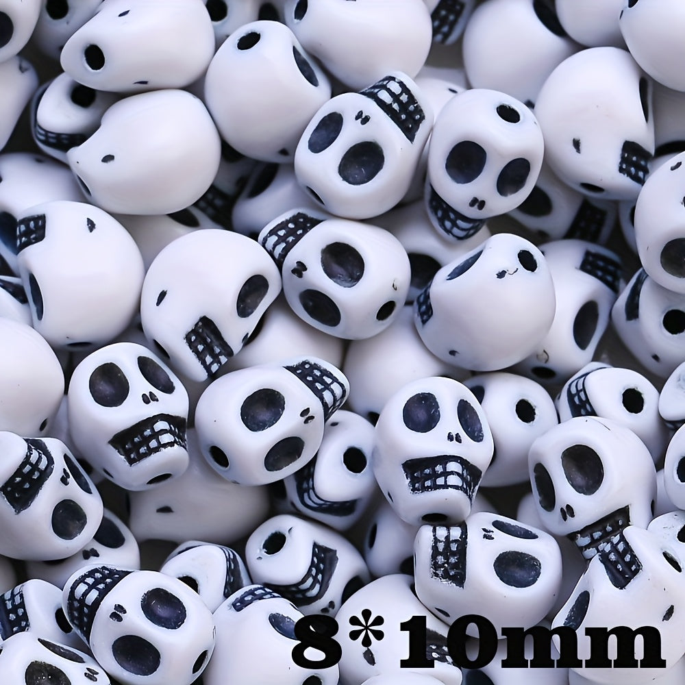 Colorful Acrylic Skull Beads