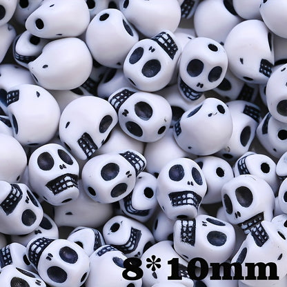 Colorful Acrylic Skull Beads