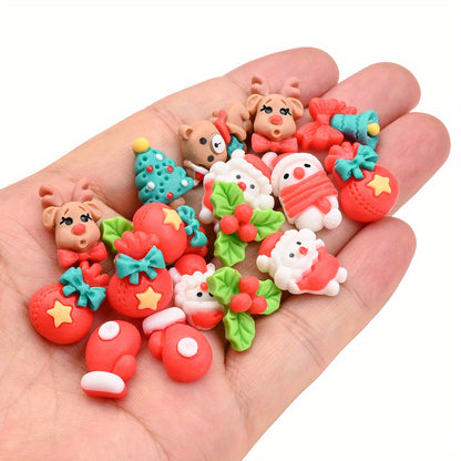 Christmas Resin Flat Back Beads