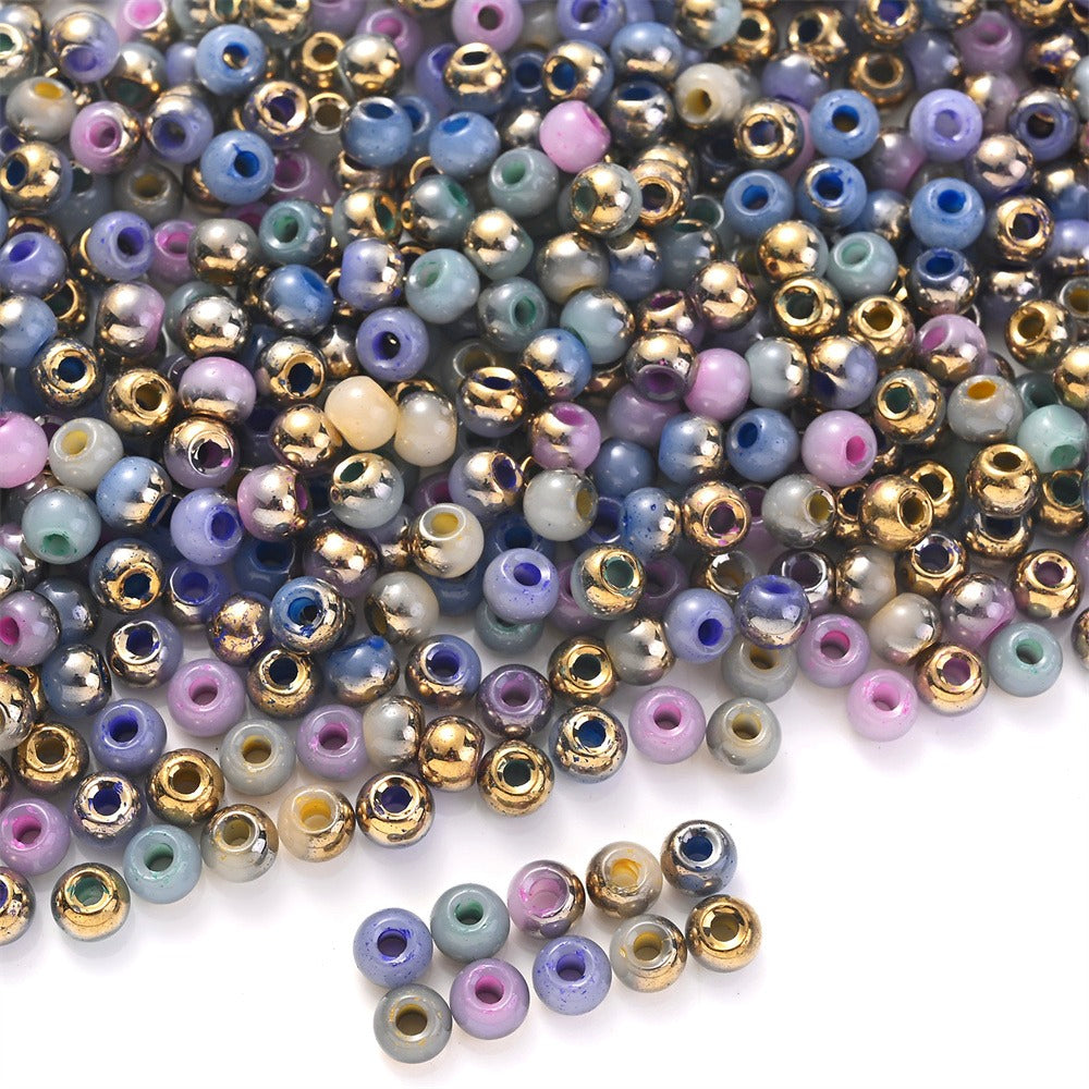 Golden Gradient Glass Seed Beads