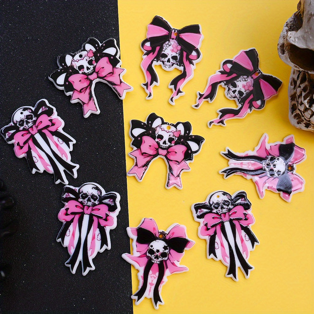 Halloween Acrylic Bow Shaped Beads
