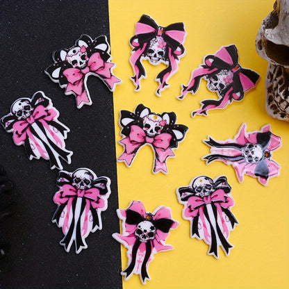 Halloween Acrylic Bow Shaped Beads