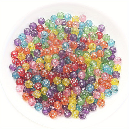 Matte Golden Silvery Star Acrylic Spacer Beads