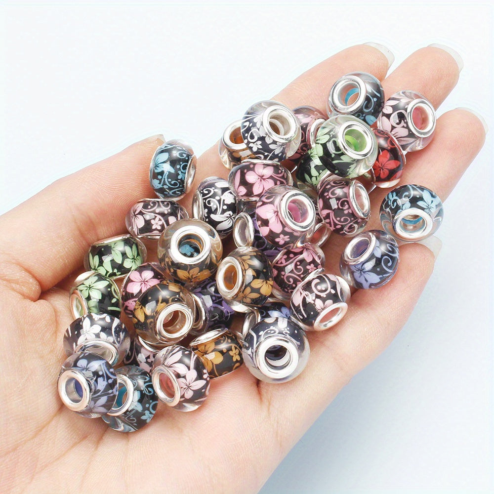 Two-Tone Pony Acrylic Spacer Beads