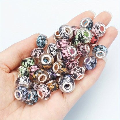 Two-Tone Pony Acrylic Spacer Beads