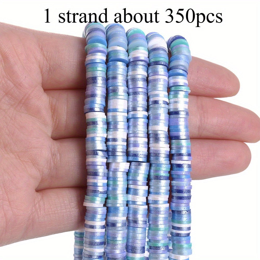1 Strand 6mm AB Shiny Heishi Clay Beads
