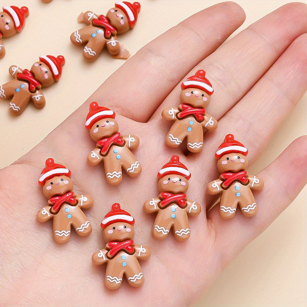 17x18mm Christmas Snowman Resin Patch Beads