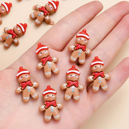 17x18mm Christmas Snowman Resin Patch Beads