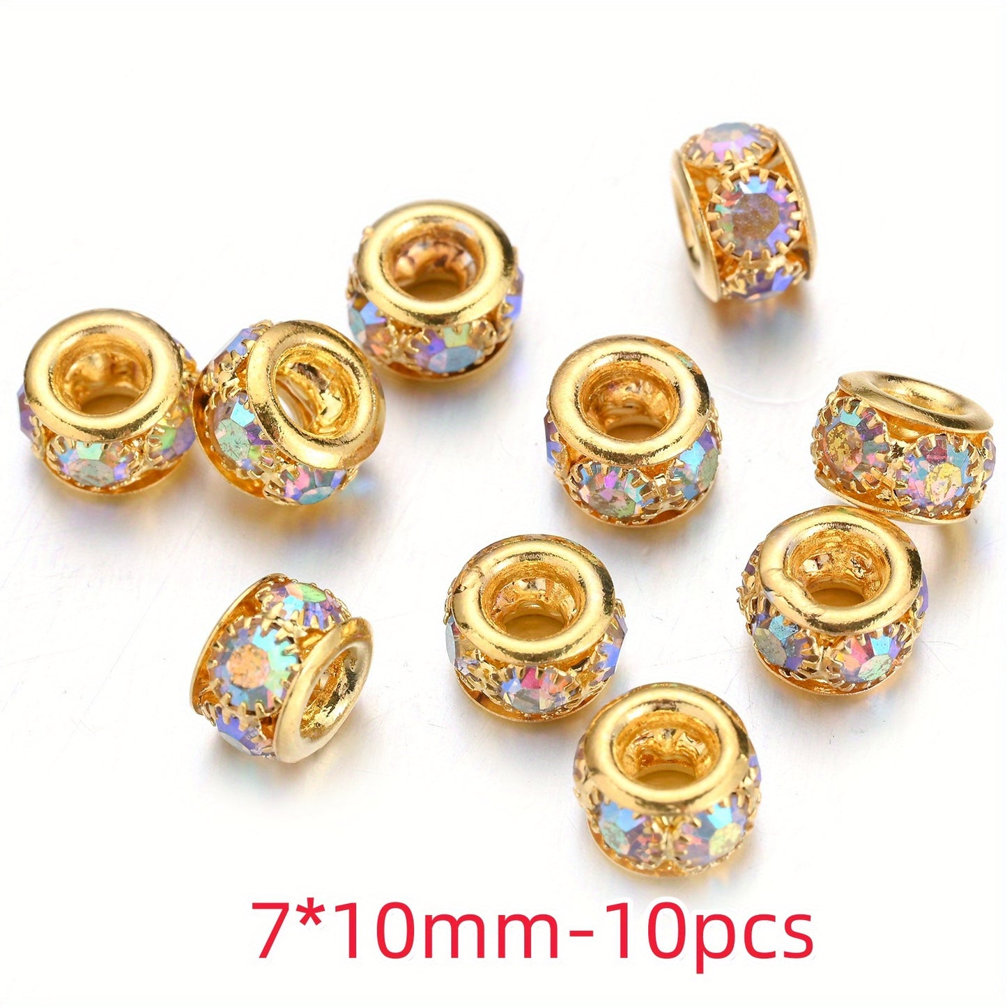 Mix Color Faceted Sparkly Acrylic Spacer Beads