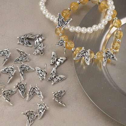 20pcs 14x15mm Alloy Butterfly Spacer Beads