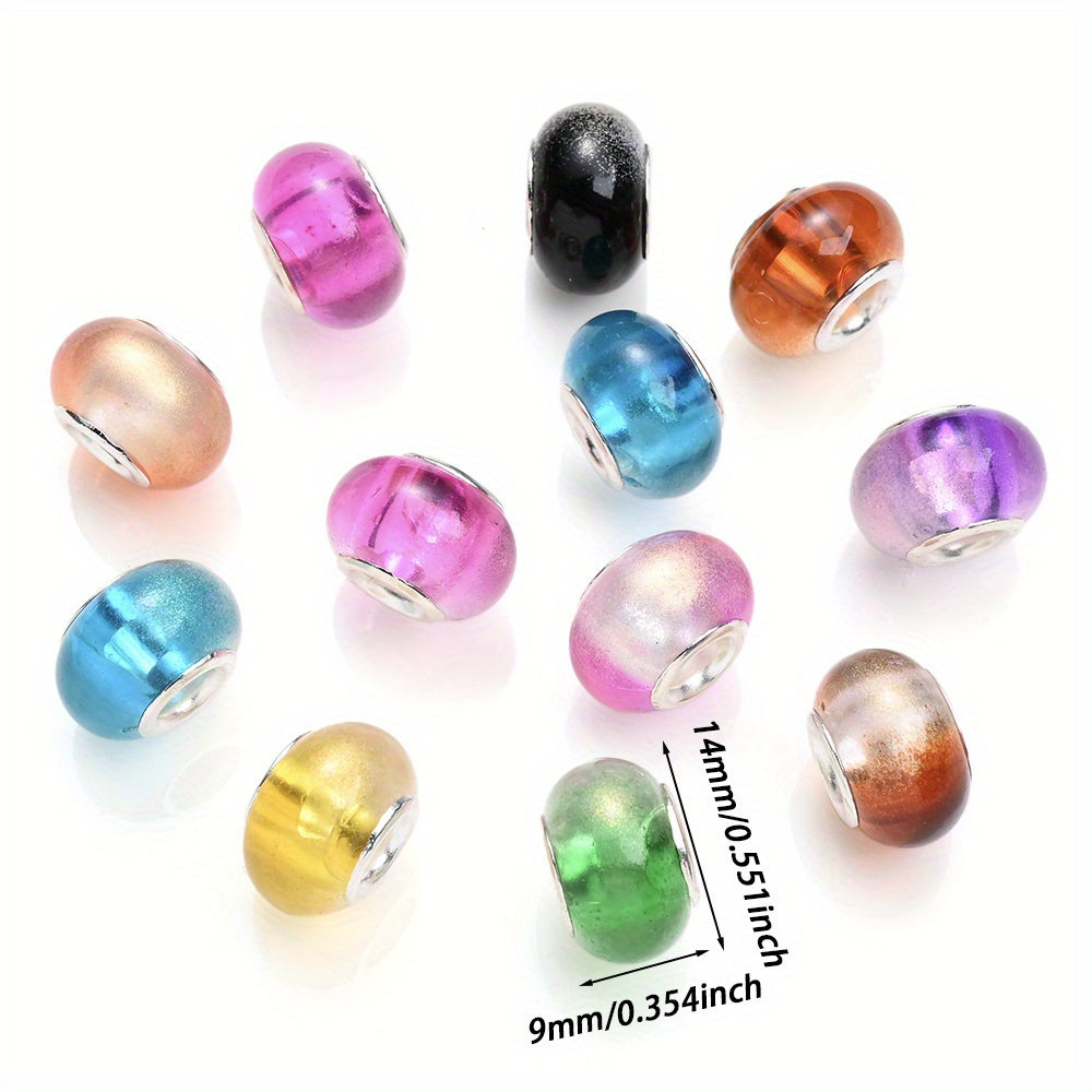9x14mm Gradient Faceted Acrylic Spacer Beads
