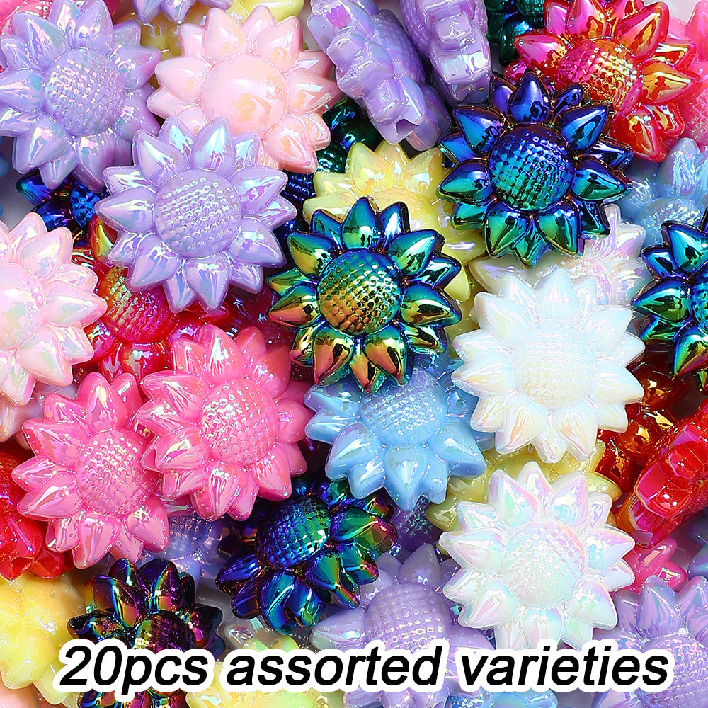 18x25mm AB Finish Acrylic Bow Beads
