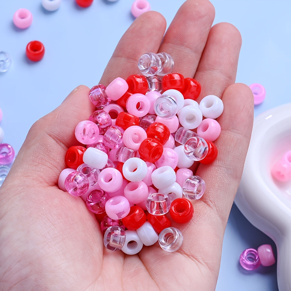 6×9mm Pink Series Acrylic Large Hole Beads