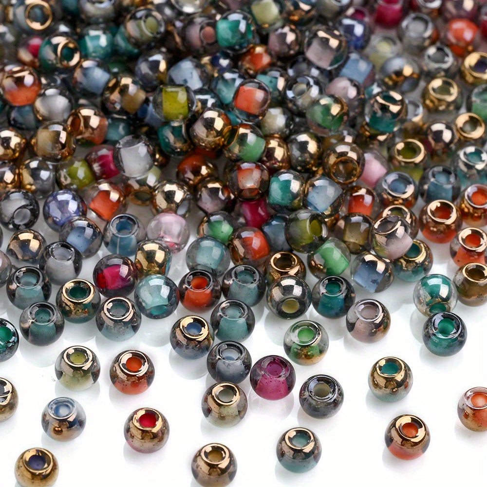4mm Metallic Glass Seed Beads