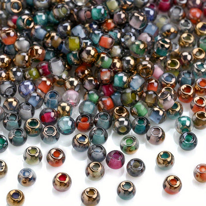 4mm Metallic Glass Seed Beads