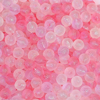 100pcs 8mm Pink Series AB Acrylic Round Beads
