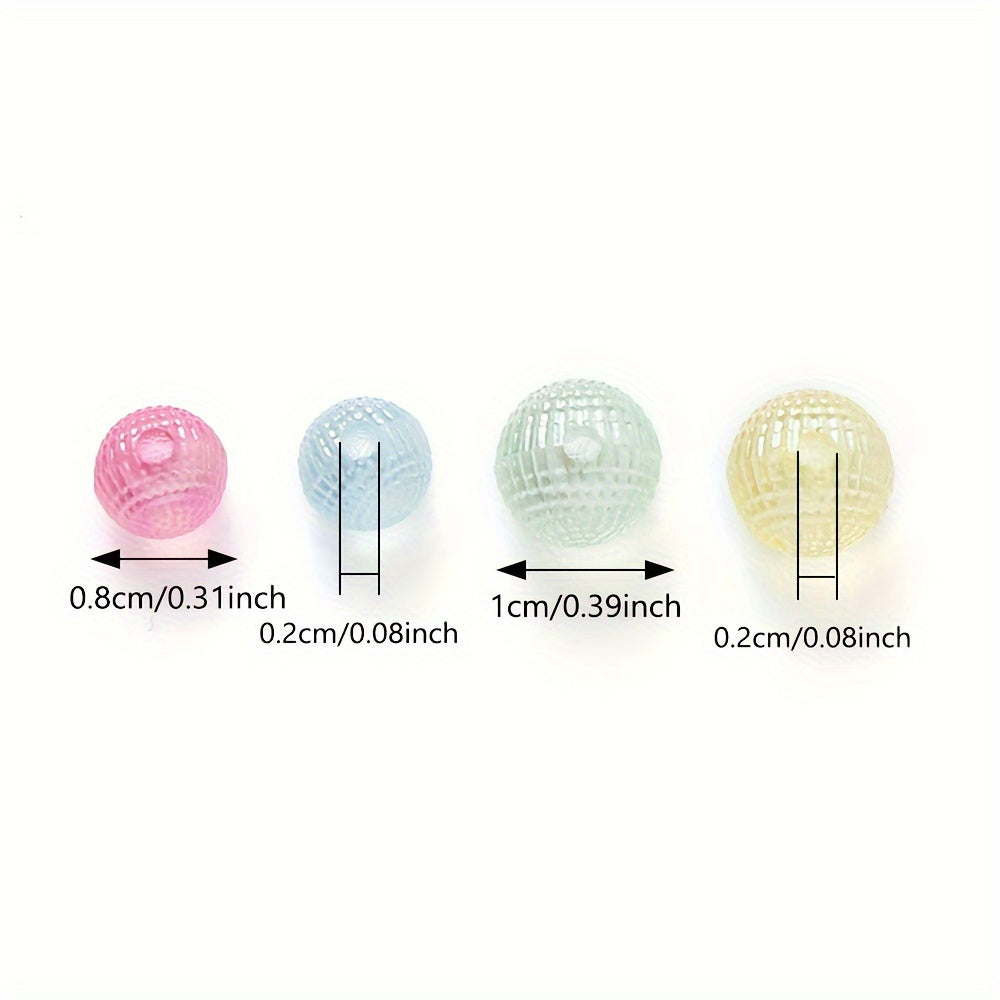 12mm AB Dreamy Gradient Fish Scale Round Flatback Resin Beads