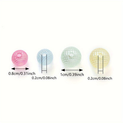 12mm AB Dreamy Gradient Fish Scale Round Flatback Resin Beads