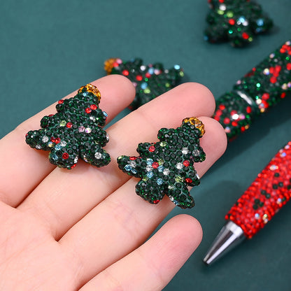 20x37mm Christmas Tree Clay Rhinestone Beads