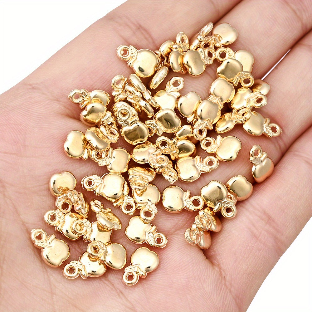 200pcs CCB Golden Apple Pendant Beads