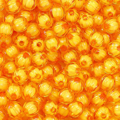 8/10mm Acrylic Pumpkin Beads