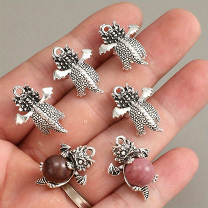 5pcs 18x25mm Flying Dragon Pendant Beads