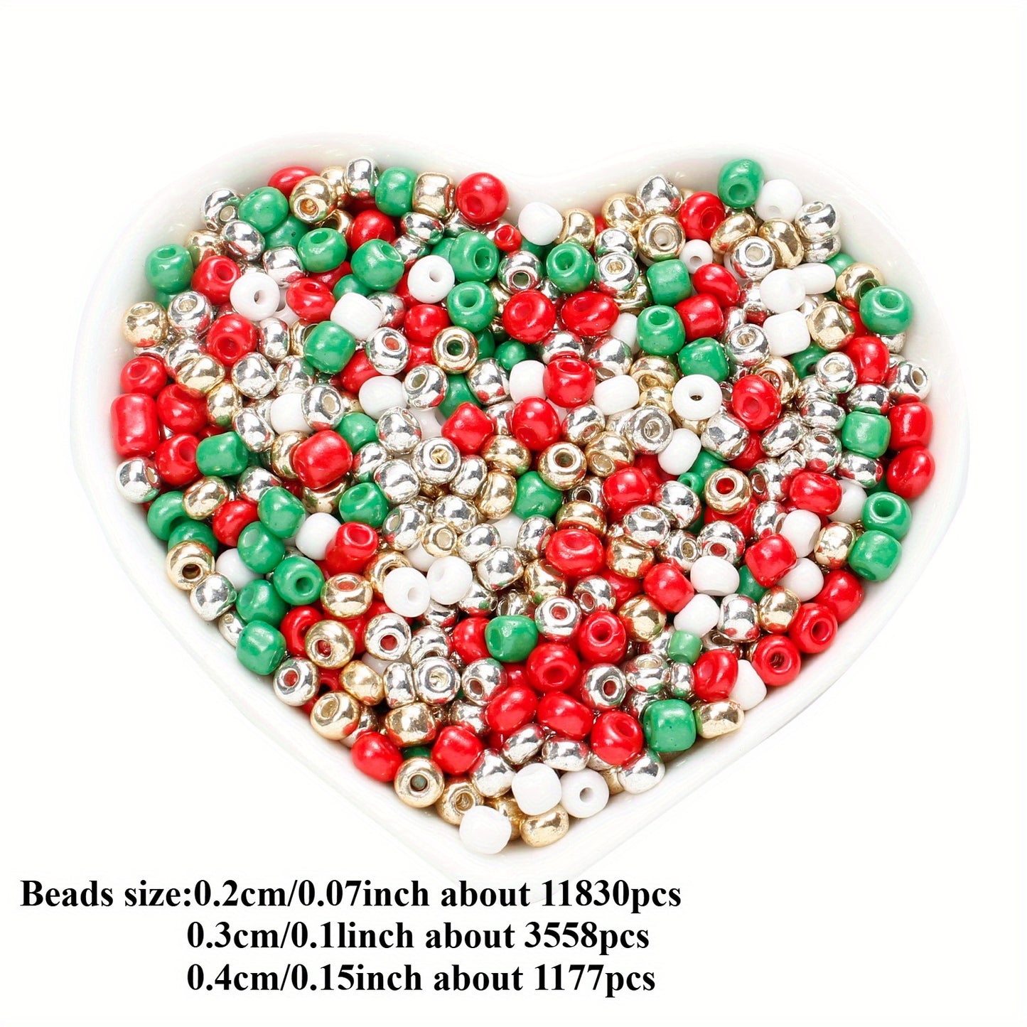 Christmas Rice Glass Beads