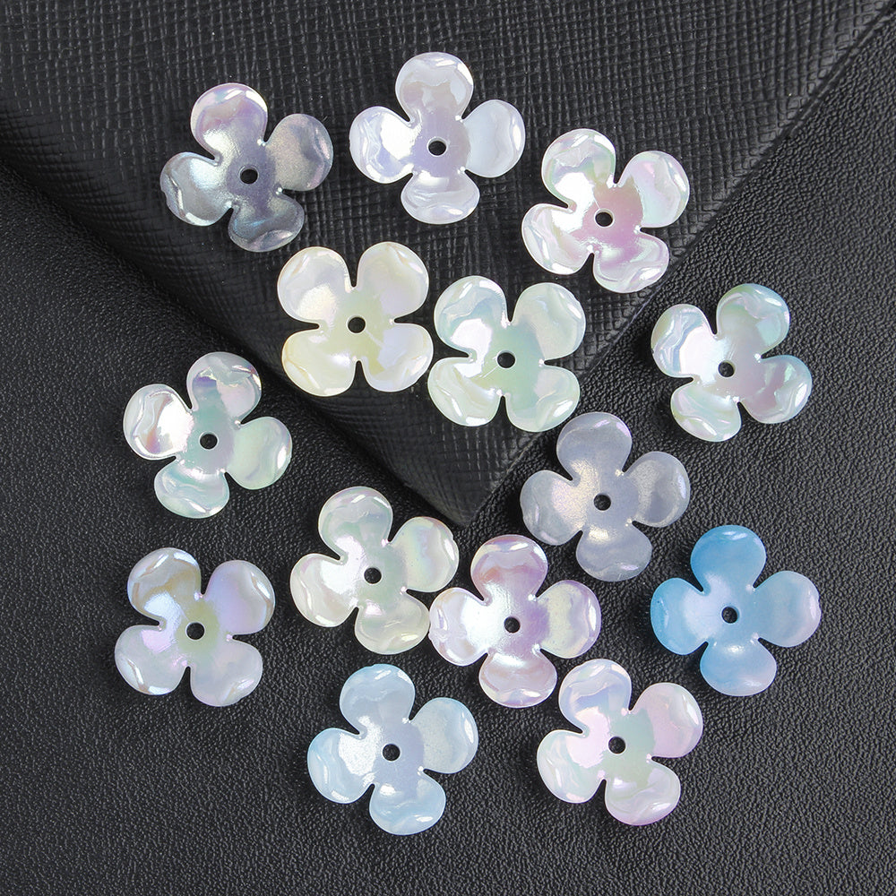 50pcs Four Petal Receptacle Beads