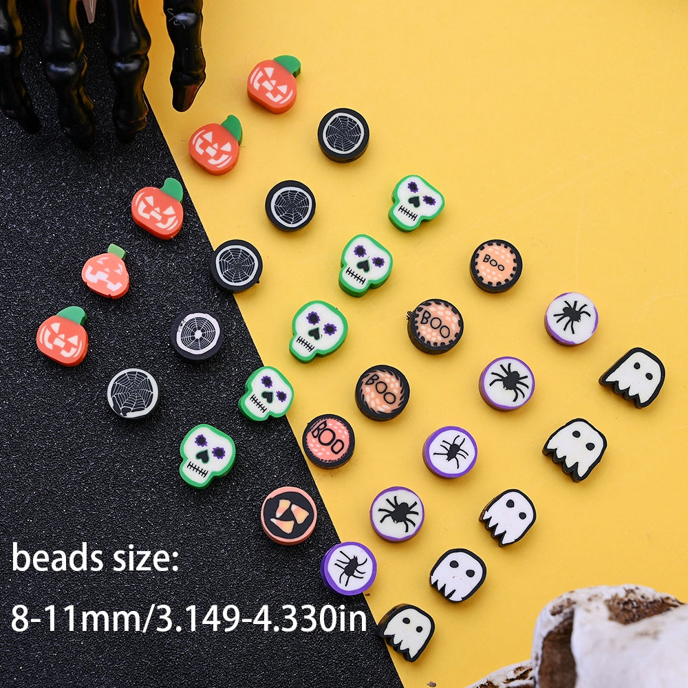 8-10mm Halloween Clay Beads Assortment