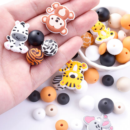 Animal Series Silicone Focal Beads Set