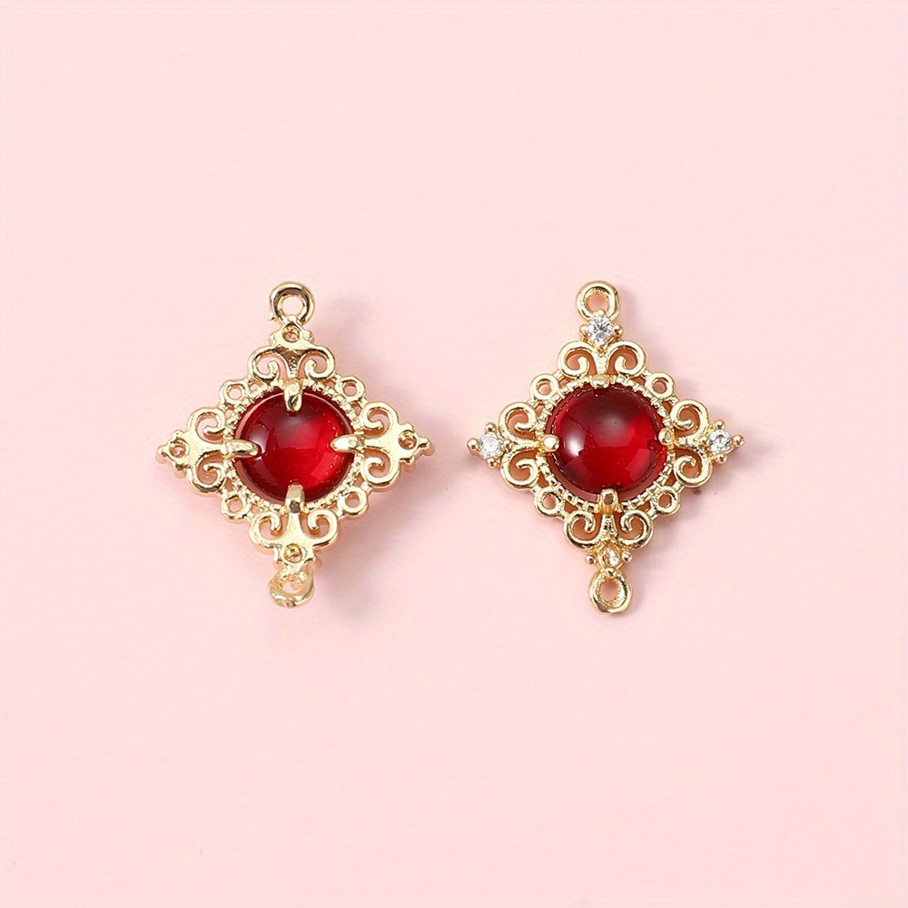 Four-Pointed Star Glass Pendants