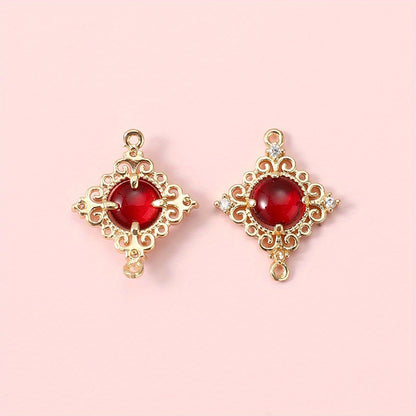 Four-Pointed Star Glass Pendants