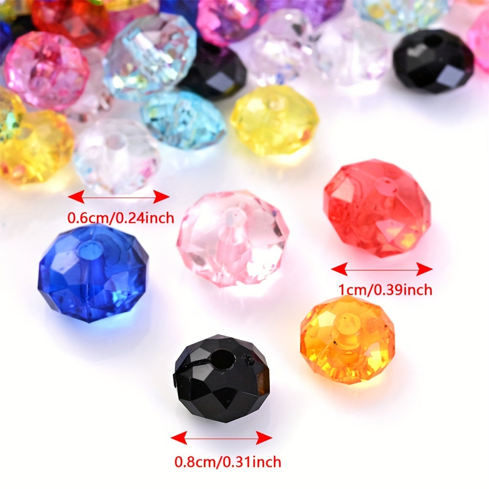 100pcs 8mm Acrylic Flat Beads