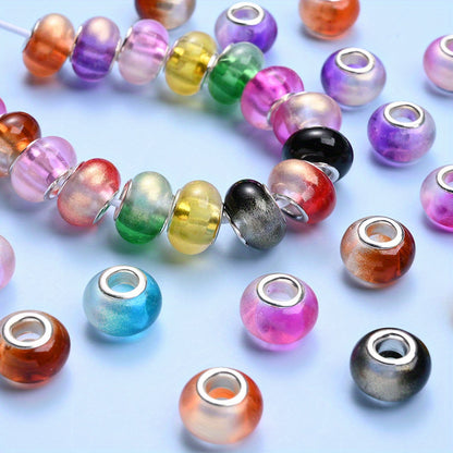 9x14mm Gradient Faceted Acrylic Spacer Beads