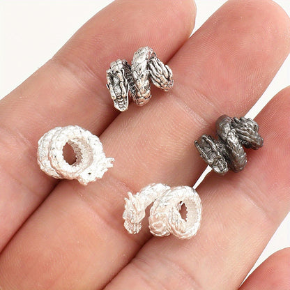 Spiral Dragon Alloy Spacer Beads
