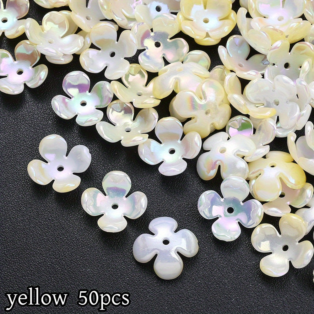 50pcs Four Petal Receptacle Beads
