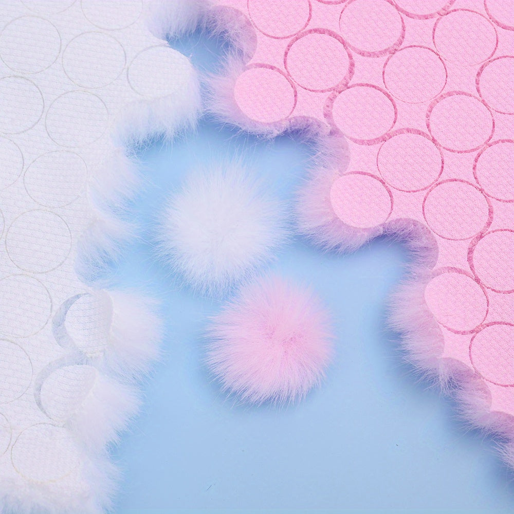 100pcs 1.38in Artificial Fur Mink Wool Ball Beads