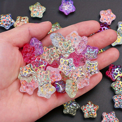 18mm Glass Five-Pointed Star Beads