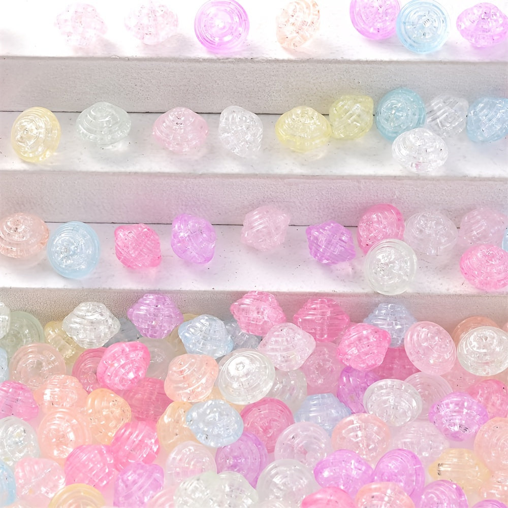 50pcs Colorful Flower Acrylic Beads