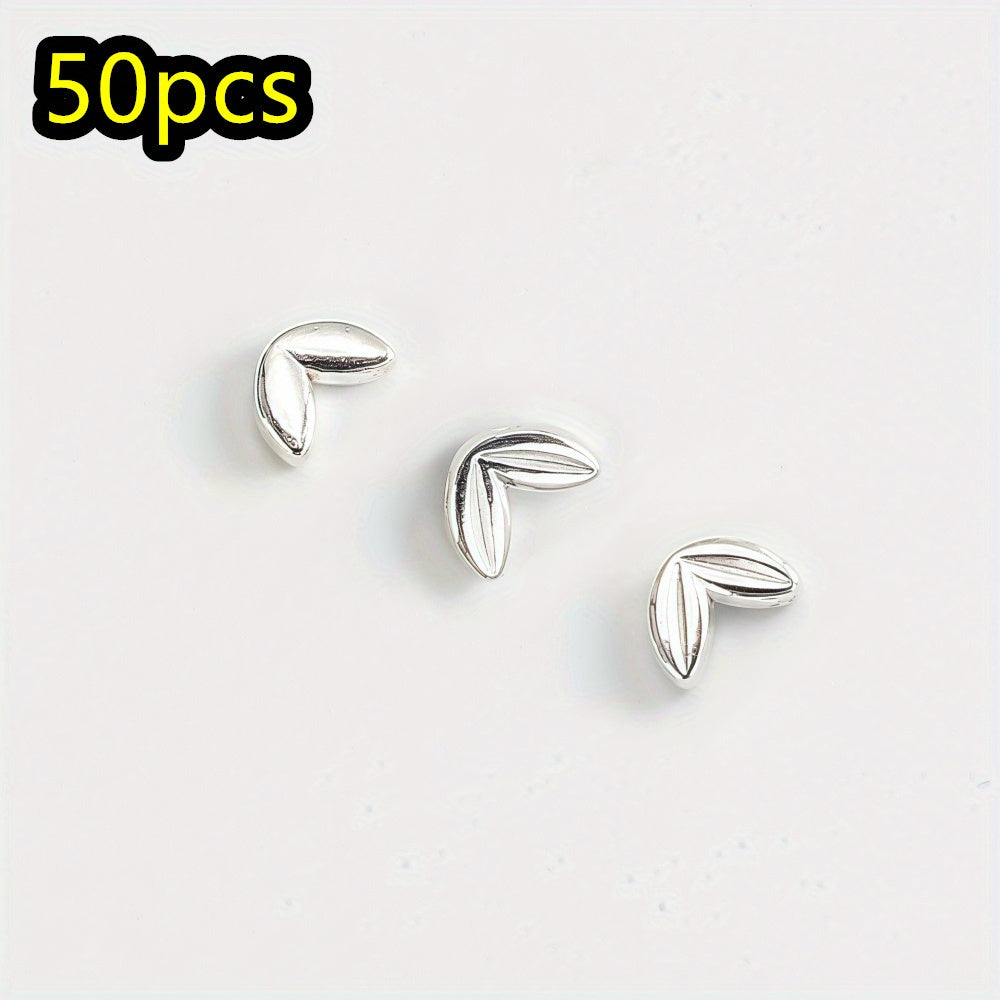 50pcs/set Antique Ear of Wheat Spacer Beads
