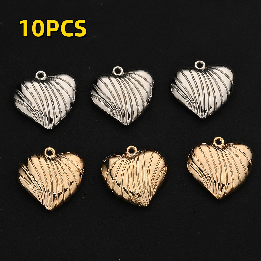 Textured Heart Pendant Beads